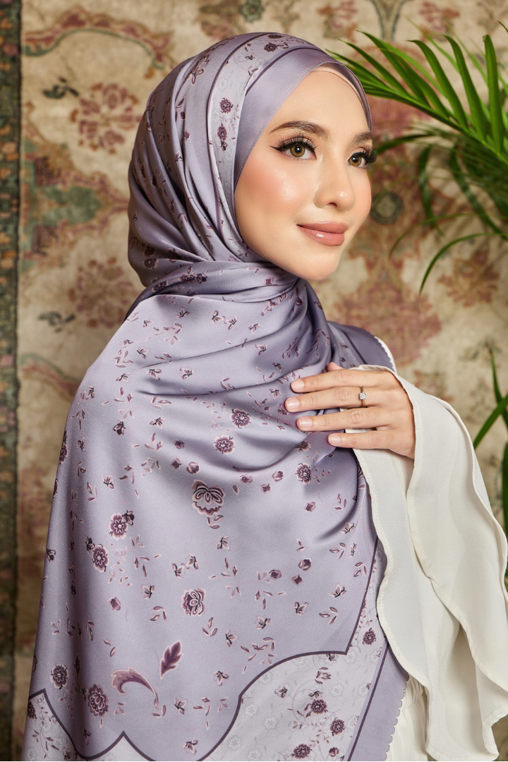 Mihrab Shawl in Dusty Purple