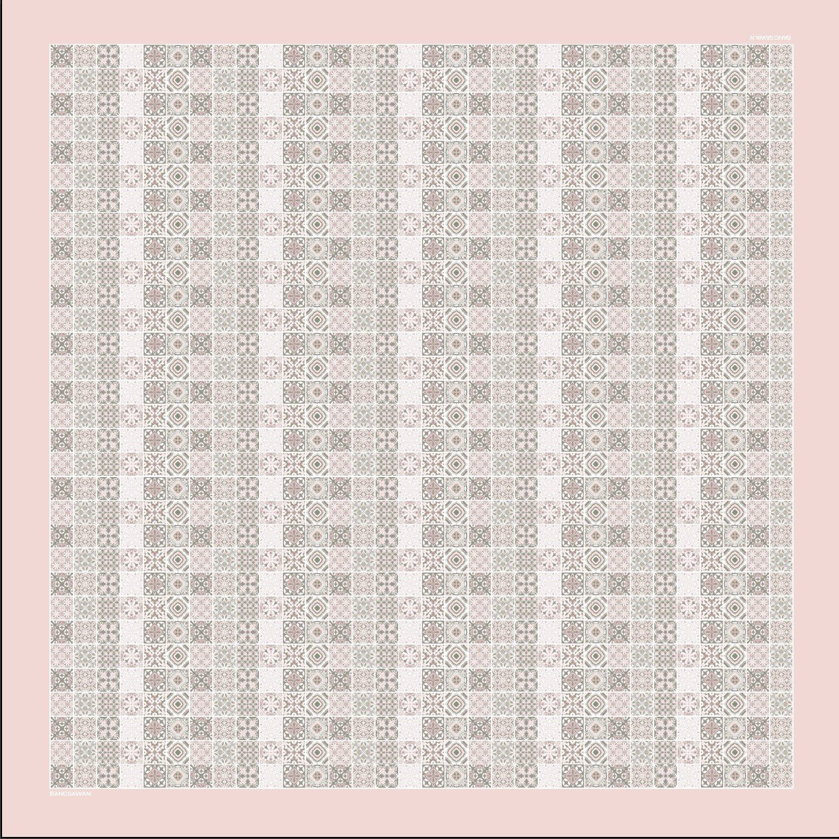 Mosaic Square in Pink