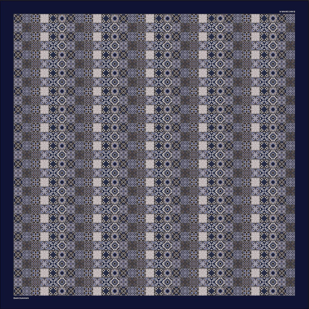 Mosaic Square in Navy