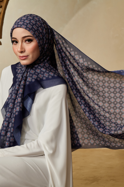 Maharani Shawl in Berry Blue