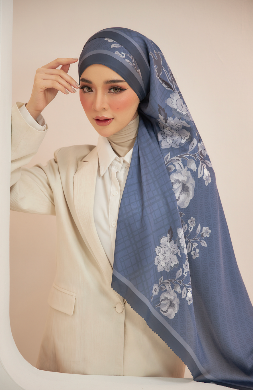 Claudia Shawl in Denim Blue