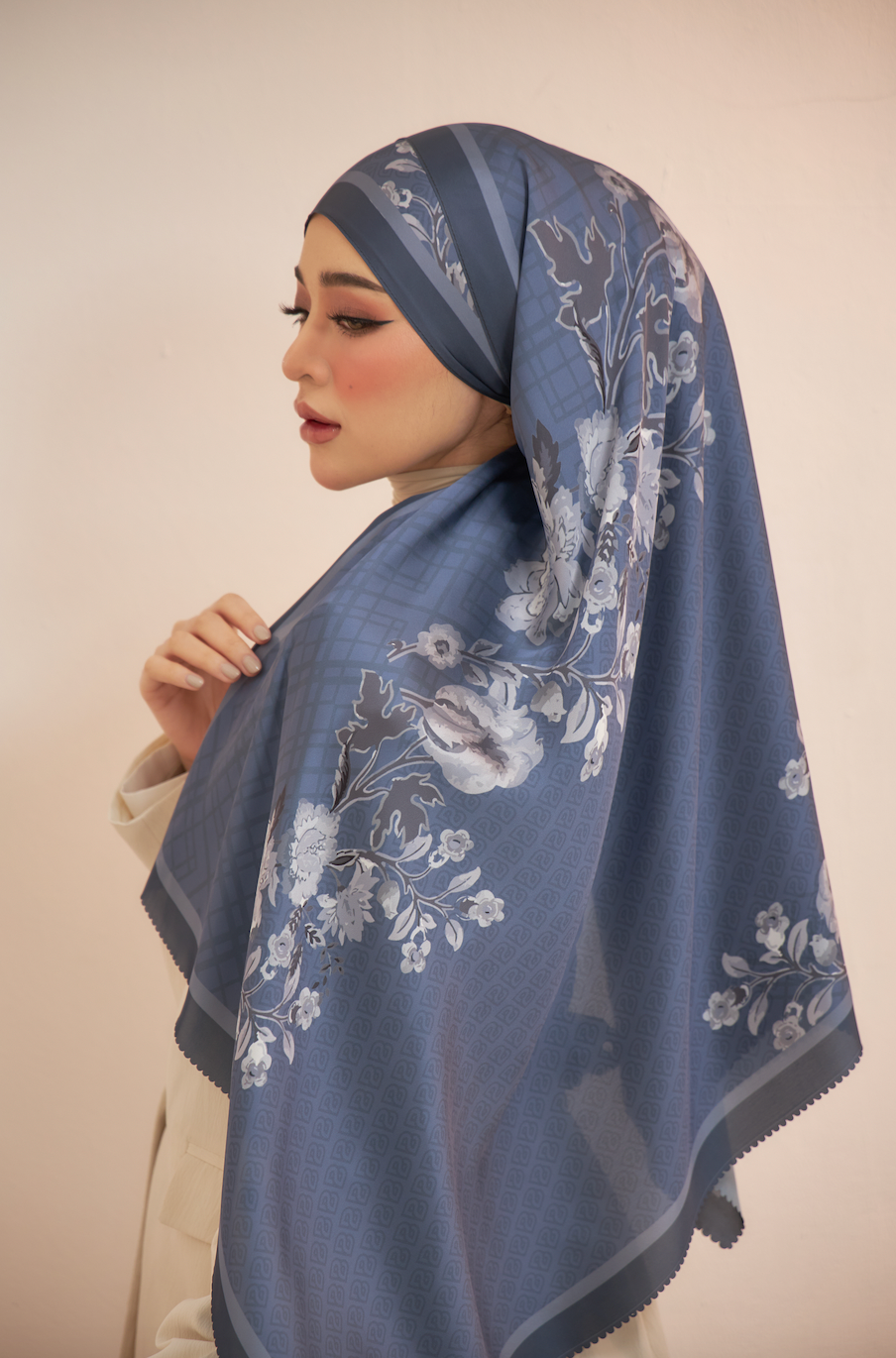 Claudia Shawl in Denim Blue