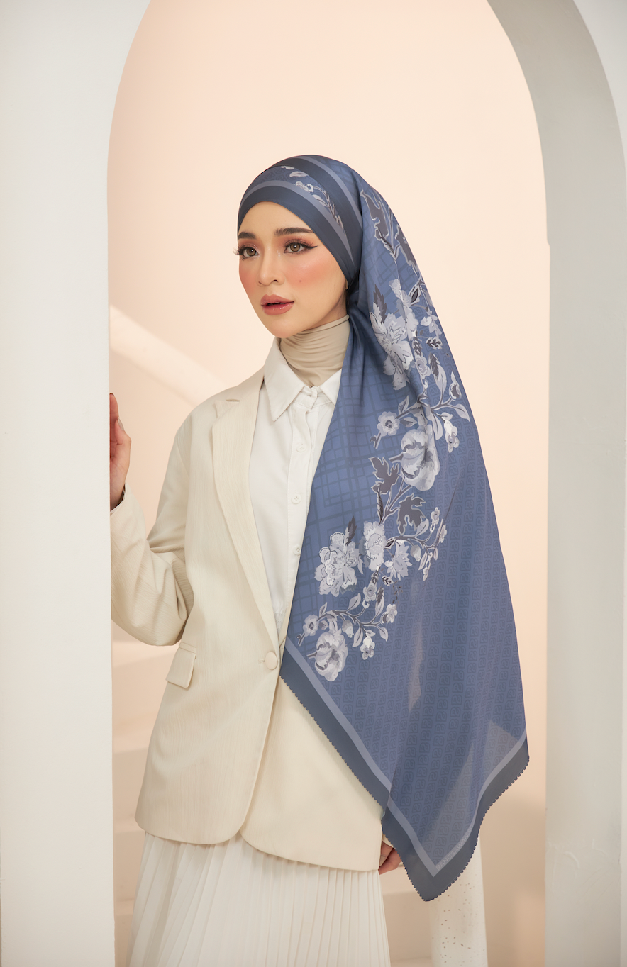 Claudia Shawl in Denim Blue